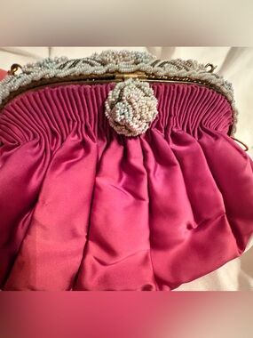 A Vintage Clutch Purse with a small coin purse  attached